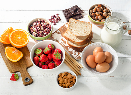 Various foods that can cause food allergies