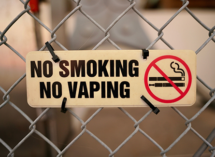 No smoking or vaping sign