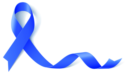 blue ribbon in a loop