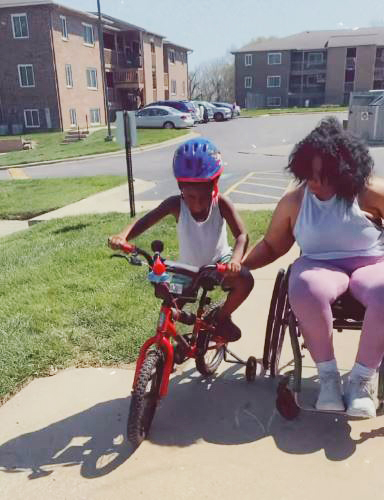 Tyra Randle with her son