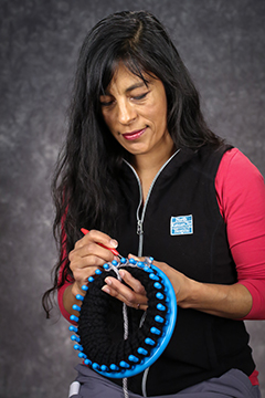 Susan with loom