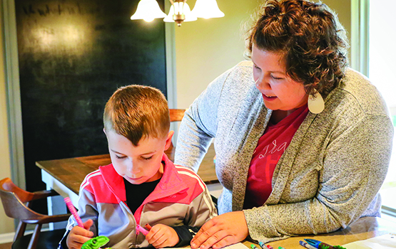 Ashely Mays with her son Luke