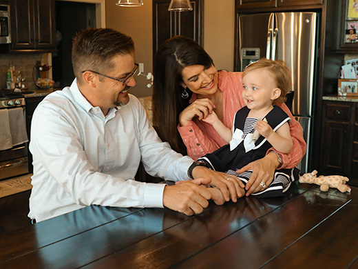 Gracelyn with parents 