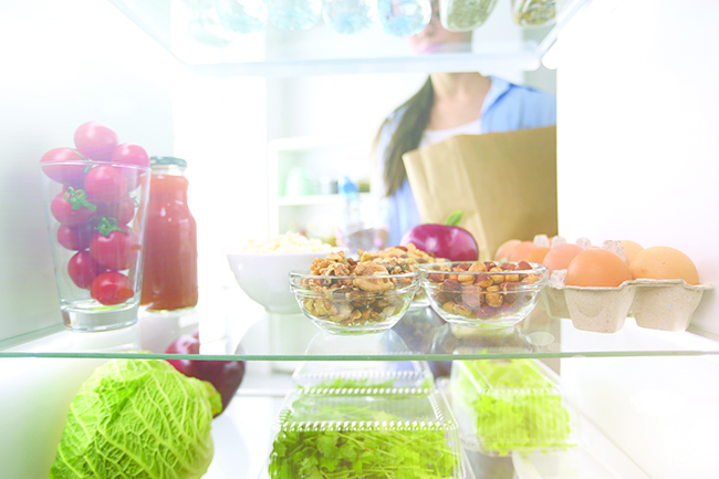 refrigerator full of fresh food