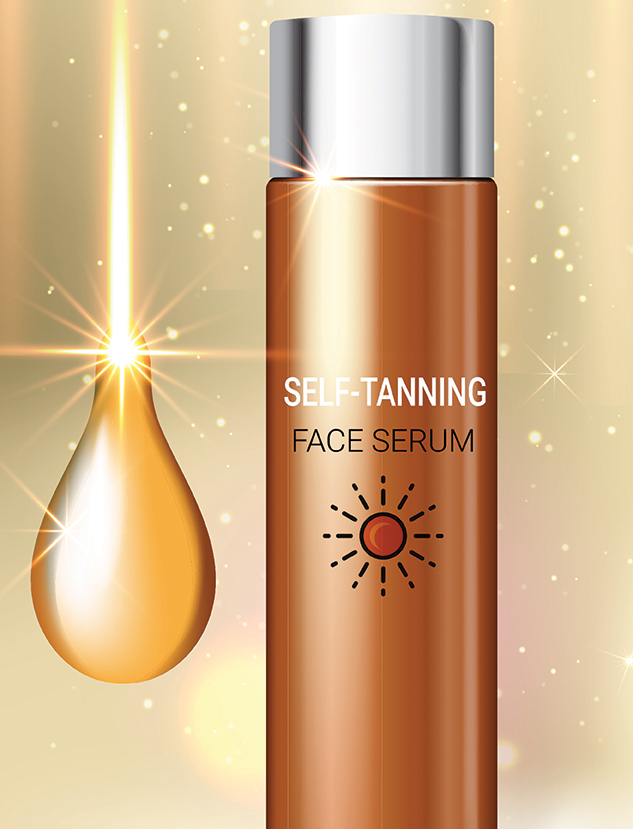 image of container with the words self-tanning serum