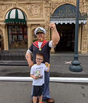 Tommy with Popeye