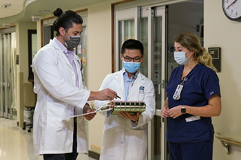 pharmacy residents in hospital hall