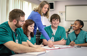 School of Medical Laboratory Students and Instructor